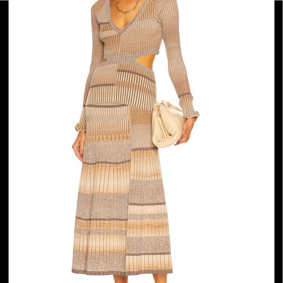 Jonathan Simkhai Sweaters - Jonathan Simkhai Espresso Stripe skirt set small